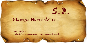 Stanga Marcián névjegykártya